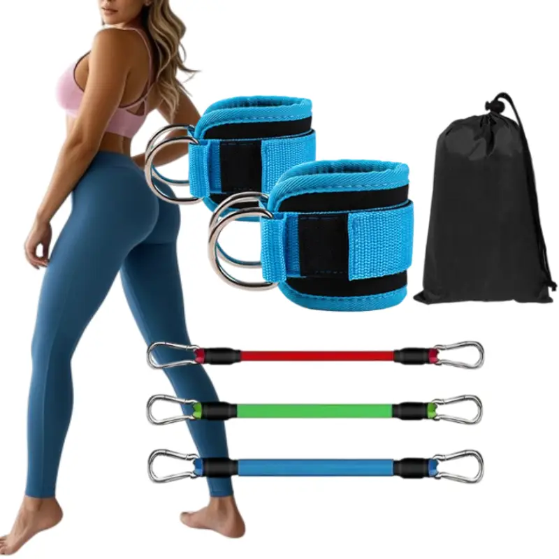 Universal Ankle Resistance Band Set with Adjustable Straps for Strength Training, Yoga, and Fitness - Multipurpose Exercise Bands for Leg & Butt Worko
