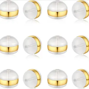 Sicbumi 20PCS Soft Silicone Earring Backs, Locking Secure Earring Backs for Studs, Silicone Earring Backs Replacements for Droopy Ears, No-Irritate Hypoallergenic Earrings Backing for Women Men