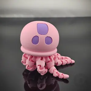 Cartoon Jellyfish Figurine 3D Printed Handmade Fidget Desk Décor Gift Resin Figure Statue Collectible Room Decor Cute Desktop Decoration