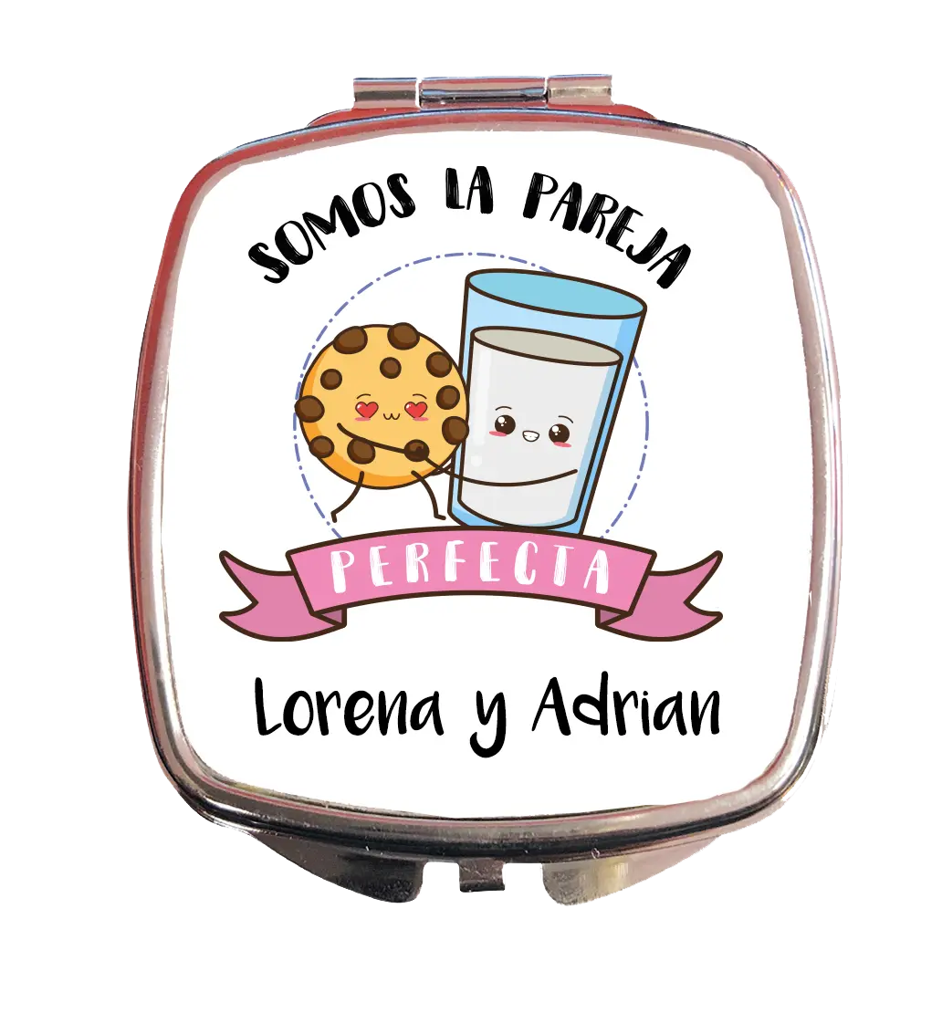 Somos La Pareja Perfecta Valentines Day Personalized Compact Mirror