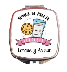 Somos La Pareja Perfecta Valentines Day Personalized Compact Mirror