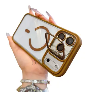 Suitable for iPhone17promax 16proamx case, built-in camera holder, compatible with MagSafe, suitable for iphone17 16 15 14 13 12pro Max, military-grade protective transparent mobile phone cover