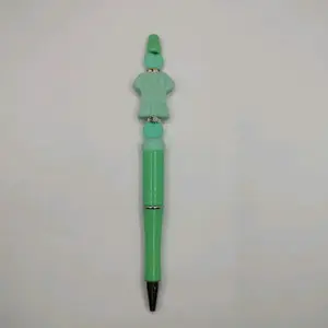 Mint Green Pen with Scrub Bead Design, Smooth Ink Flow, Fun Element, Professional Look, Ideal for Notes and Ideas