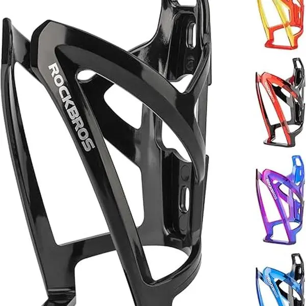 ROCKBROS Ultra-Light PC Plastic Bike Water Bottle Holder - Cycling Accessory with Pre-Drill Hole, Screws & Tool, Universal for Road Biking, Mountain, Touring, Hybrid Bikes, Ebike Accessories