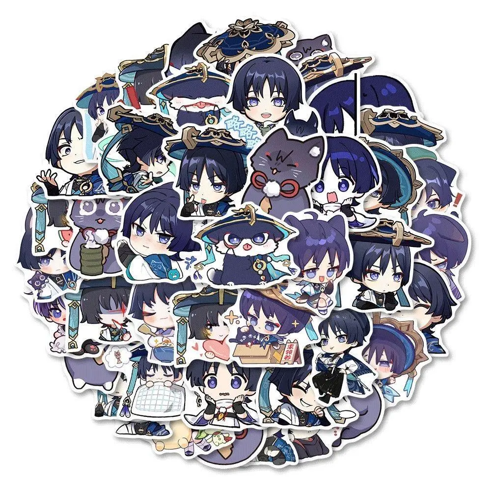 Sunsyea Genshin Impact Merch Fans Collection Role Stickers 61 Pieces Wanderer
