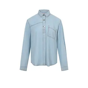 Chambray Denim Button Down Shirt