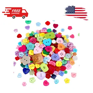 250-300pcs Resin Buttons Bulk Assorted Sewing Buttons 2 & 4 Holes