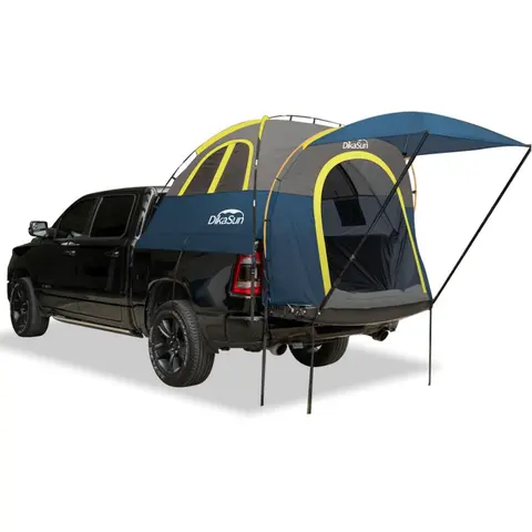 DIKASUN Truck Bed Tent - Waterproof Canopy Keeps Gear Dry, Durable 2-Person Space, Easy Set-Up, Lightweight & Portable Canopy Shelter for Full-Size Short Beds, Ideal for Camping toolupgrade
