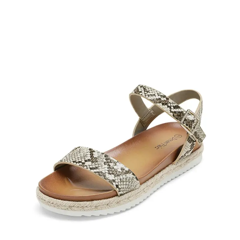 Dream Pairs Women's Comfy Espadrille Flatform Sandals, Open-Toe Shoes with Ankle Strap for Casual Daily Wear, Daily Wear Sandals, Espadrilles Wedges Sandals