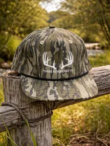 Whitetail Deer Hunting Hat, Rope Snapback Camo Trucker Cap, Deer Rack Outdoor Hunter Hat, Gift for Men Dad
