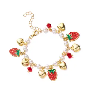 Vocation Love Charm Bracelet with Strawberry Cherrys and Heart Designs
