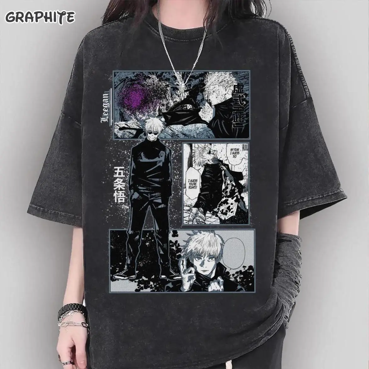 Vintage Gojo Satoru Shirt, Sweatshirt, Hoodie, Gojo  Shirt, JJK Shirt, Anime Graphic Tshirt, Anime Gift Tshirt, Vintage Anime shirt, All-Day Comfort, Zero Compromise, Wardrobe Staple, For Any Season