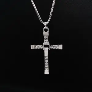 Dominic Toretto's Gold Cross Alloy Necklace ORSilver Cross Alloy Necklace from Fast and FuriousFAMlLY Cross Chain Vin Diesel YOU PICK!
