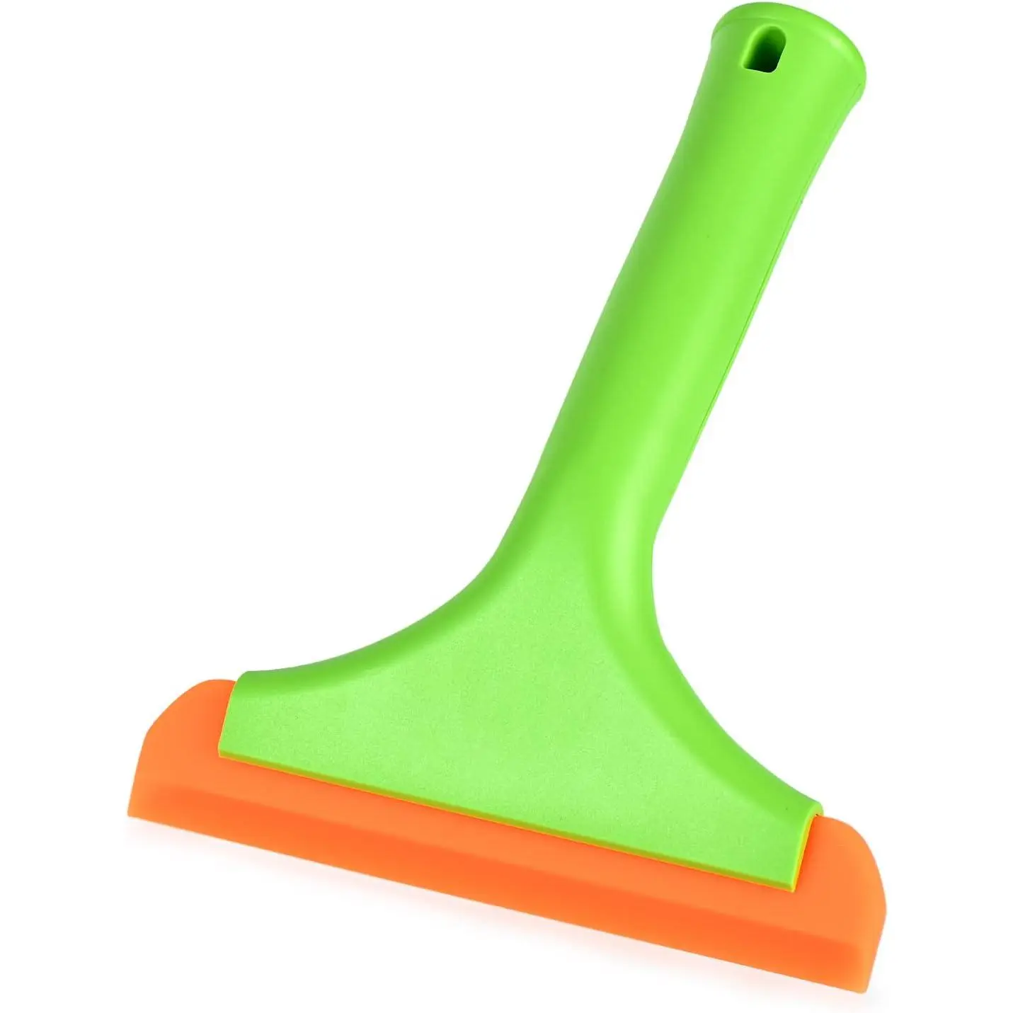 6-inch Flexible Durable Silicone Small Window Squeegee - Lightweight Comfortable Plastic Handle Cleaner Tool with Soap Compatibility for Shower Glass Doors, Kitchen Sink, No-Streaks Home Care