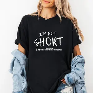 Women's Slogan Print Round Neck Tee, Fashion Casual Crew Neck T-Shirt for Daily Holiday Vacation Outdoor Wear, Ladies Clothes for All Seasons