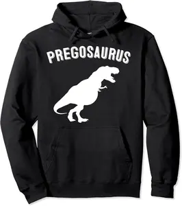 Funny Pregosaurus Gift | Cute Pregnant Dinosaur Women Couple Pullover Hoodie - Keylamartine Shop 87B08MF3VNY2