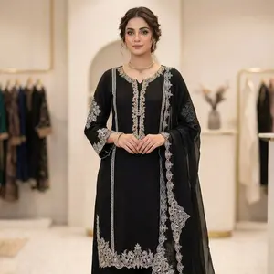 RAW SILK PATCH WORK 3PC SUIT