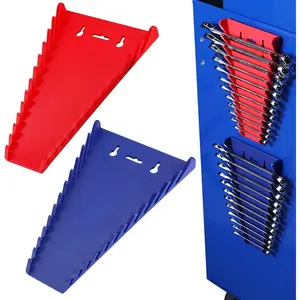2-Pack Magnetic Wrench Organizer, 12-Piece Wrench Holder Set for Tool Box Drawer, Wrenches Rack Tool Trays SAE(1/4" - 15/16") and Metric(6mm-24mm)