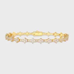 Honeycomb Tennis Bracelet (Gold) - 6.5mm