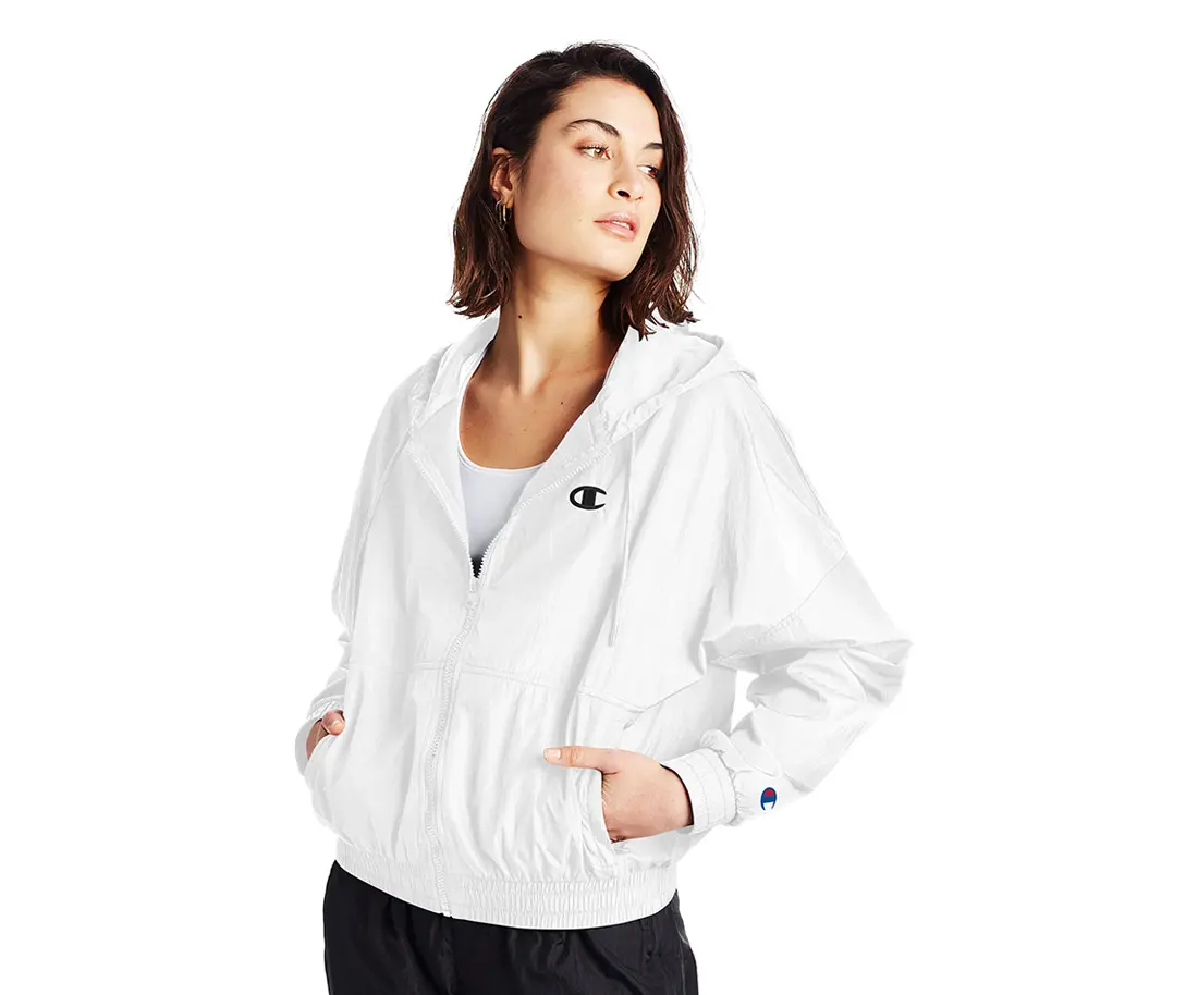 Champion Woven Fz Hood Womens Jackets, Tops, Long Sleeve, Athletic, Activewear, Sportswear, Longsleeves, Hoodie