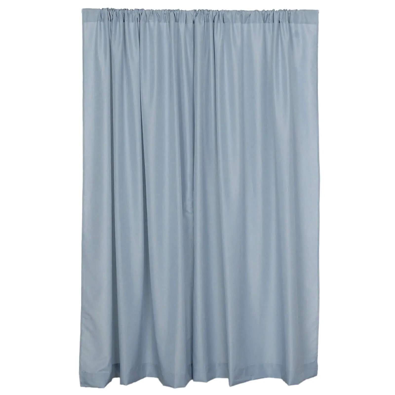 2 Pack 5ftx8ft Dusty Blue Polyester Backdrop Drape Curtains With Rod Pockets, Event Divider Panels 130GSM