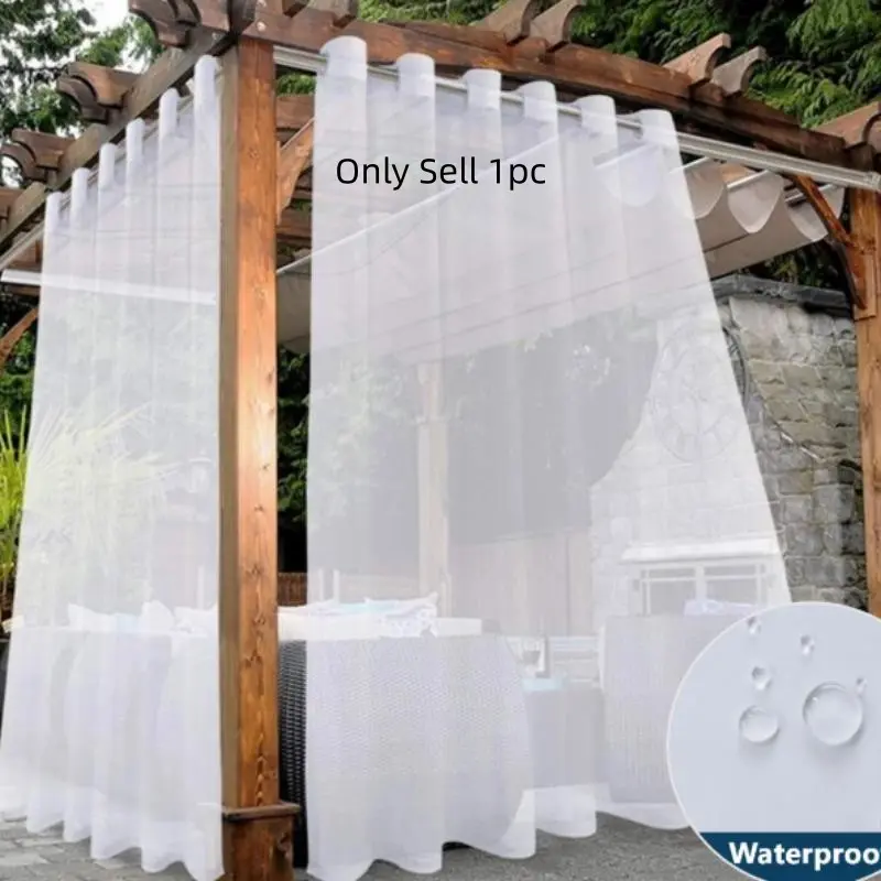 1pc Outdoor Privacy Grommet Curtain, Lightweight and Translucent, Perfect for Gazebos and Gardens, Easy Installation, Gazebo Curtains Outdoor