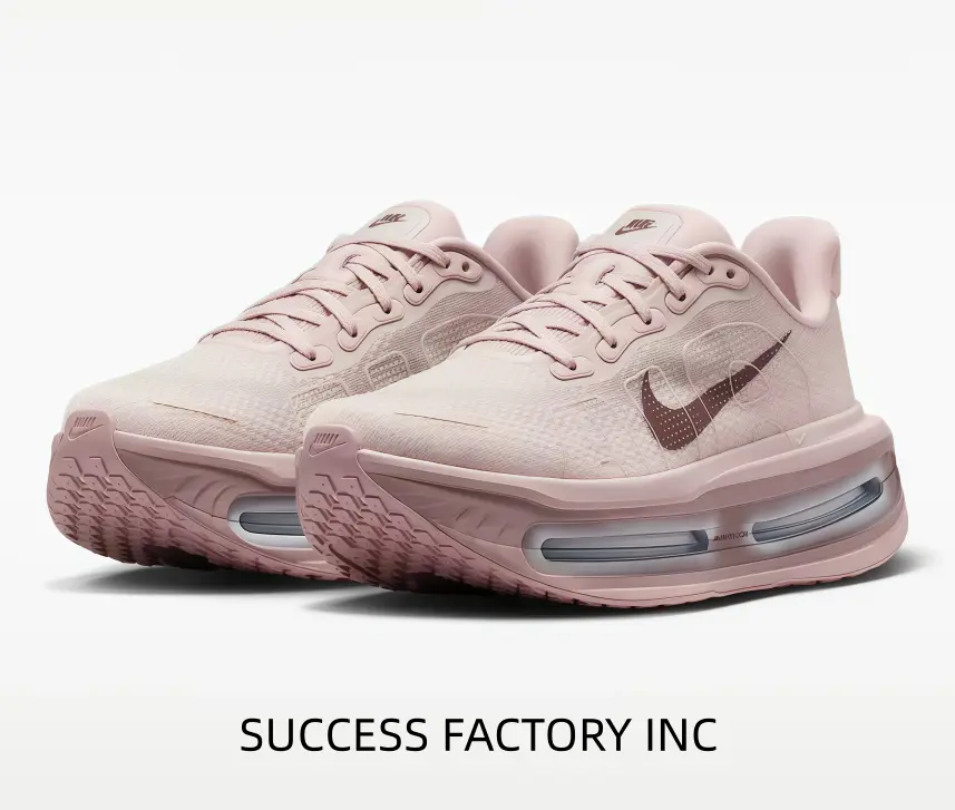 Soft Pink Performance Running Shoes with Full-Length Visible Air Cushion & Breathable Knit Upper – Engineered for Long-Distance Comfort, Daily Training & Urban Exploration