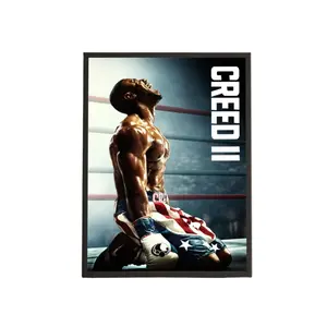 Creed II Kneeling Boxer Poster,  Motivational Boxing Movie Art, Gym & Sports Wall Decor