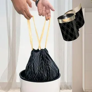 20 Gallon Large Capacity Drawstring Trash Bags, 100 Count, Thick Kitchen Trash Bags, Home Office Light Duty, Outdoor Lawn Leaf Bags, Drawstring Bin Bags