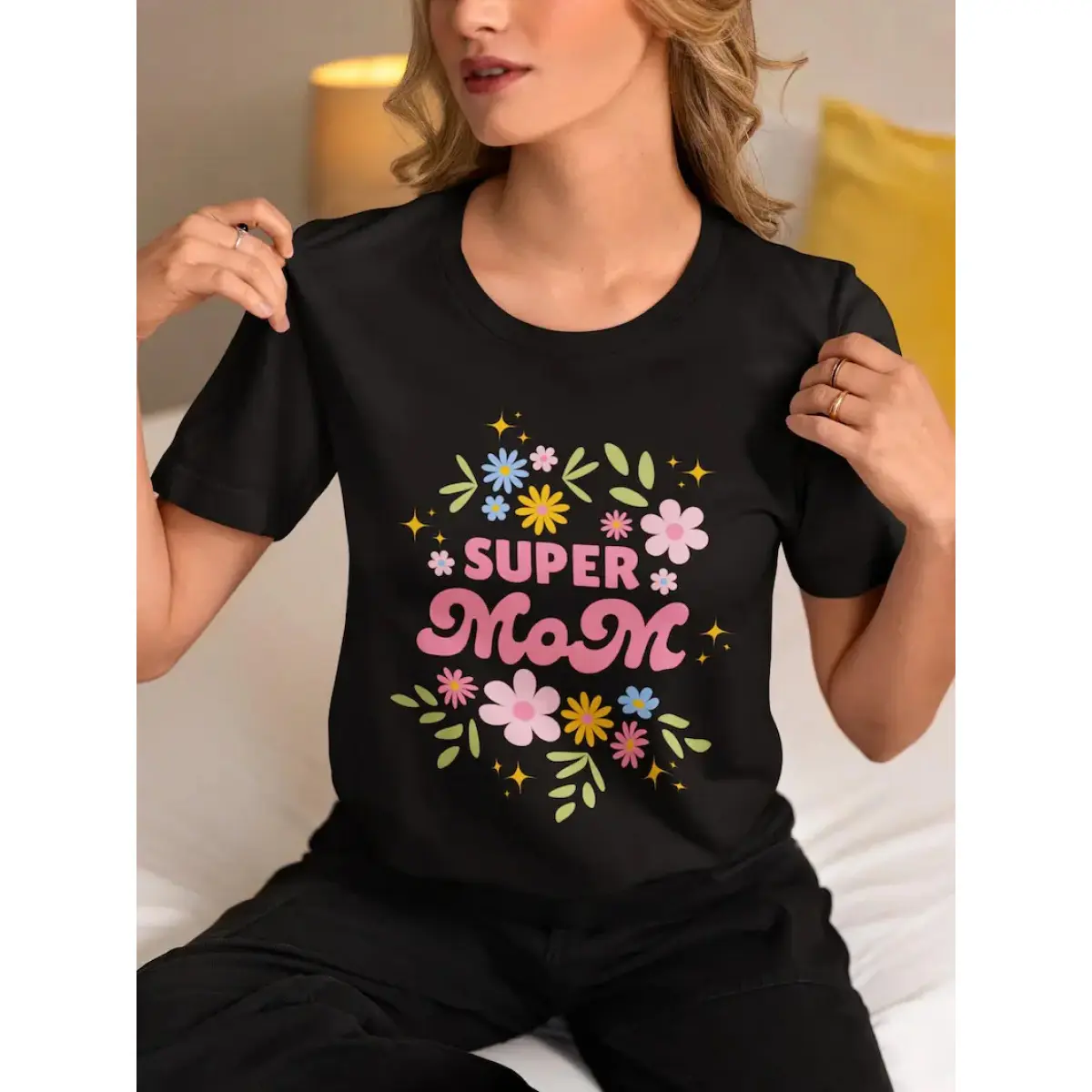Super Mom Shirt, Mother's Day Gift, Floral Mom Shirt, Cute Mom Tee, Gift for Mom, Mom Life Shirt, Mothers Day Shirt