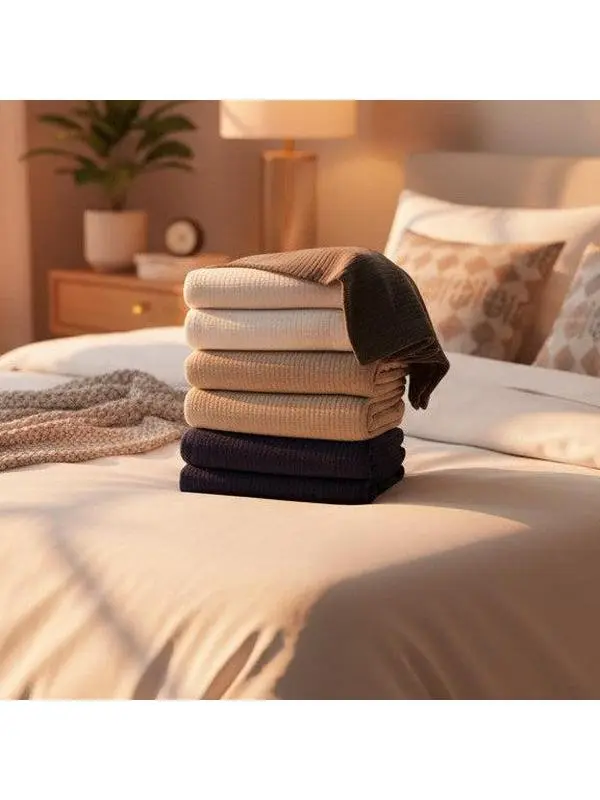 BPS Collection Grid Pattern Fleece Blankets