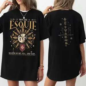 [Sale Up To 50%] Limited Esquie Clair Obscur Vintage Shirt, Expedition 33 Gifts for Woman and Man, Retro Double Sided Esquie Tee Gift, Esquie Bootleg Shirt