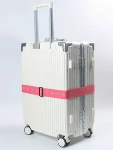 Adjustable luggage strap set, packing strap and luggage fixing strap, with silicone luggage tags and handbag suitcase tags, business card holder, a travel essential suitable for all kinds of bags and suitcases, available in a total of 8 colors,