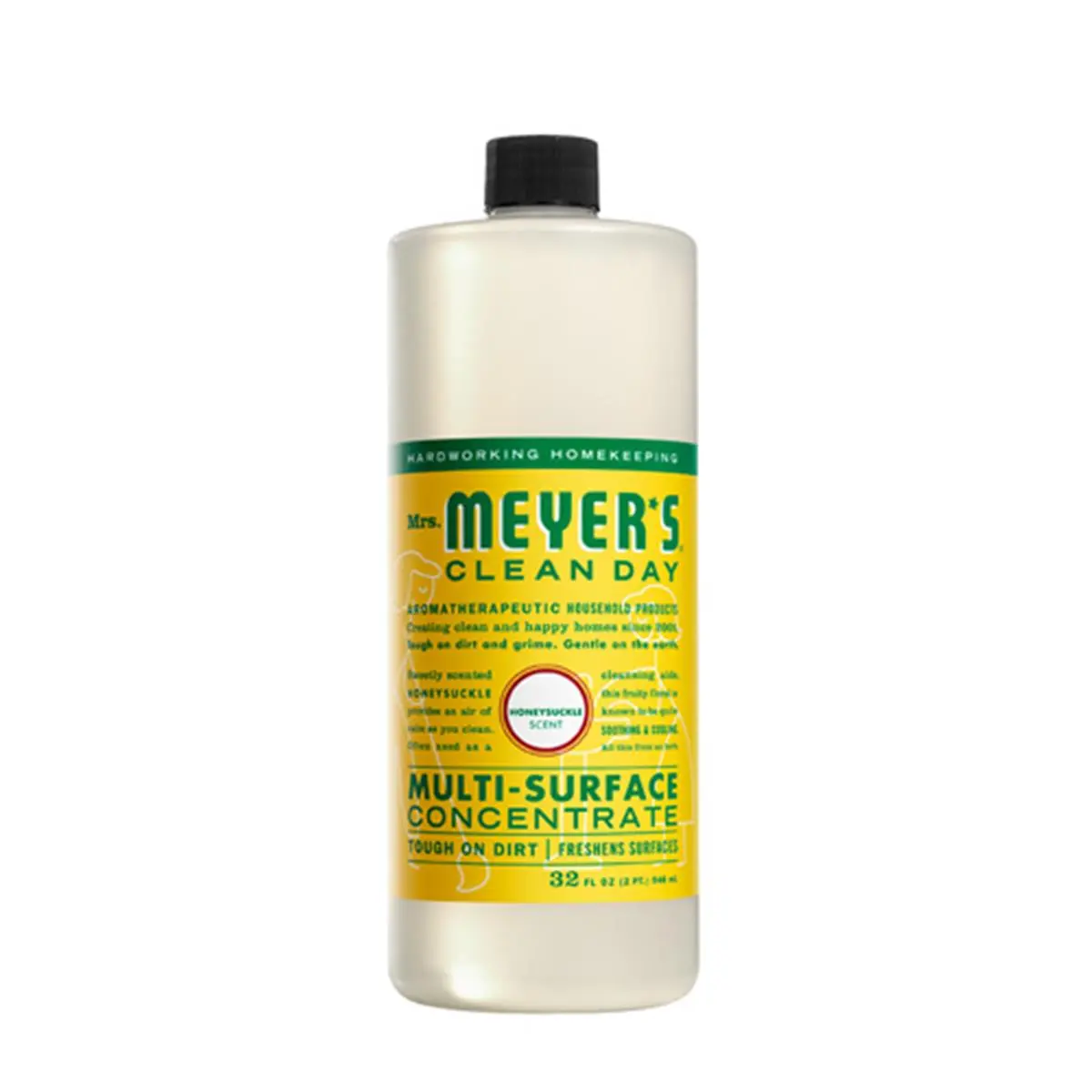 212 MAIN 32oz Health Natural Multi-Surface Concentrate - Mrs. Meyers Honeysuckle Formula, Environmentally Friendly Home Cleaning Solution with Naturally Derived Biodegradable Ingredients for Household Appliance Care