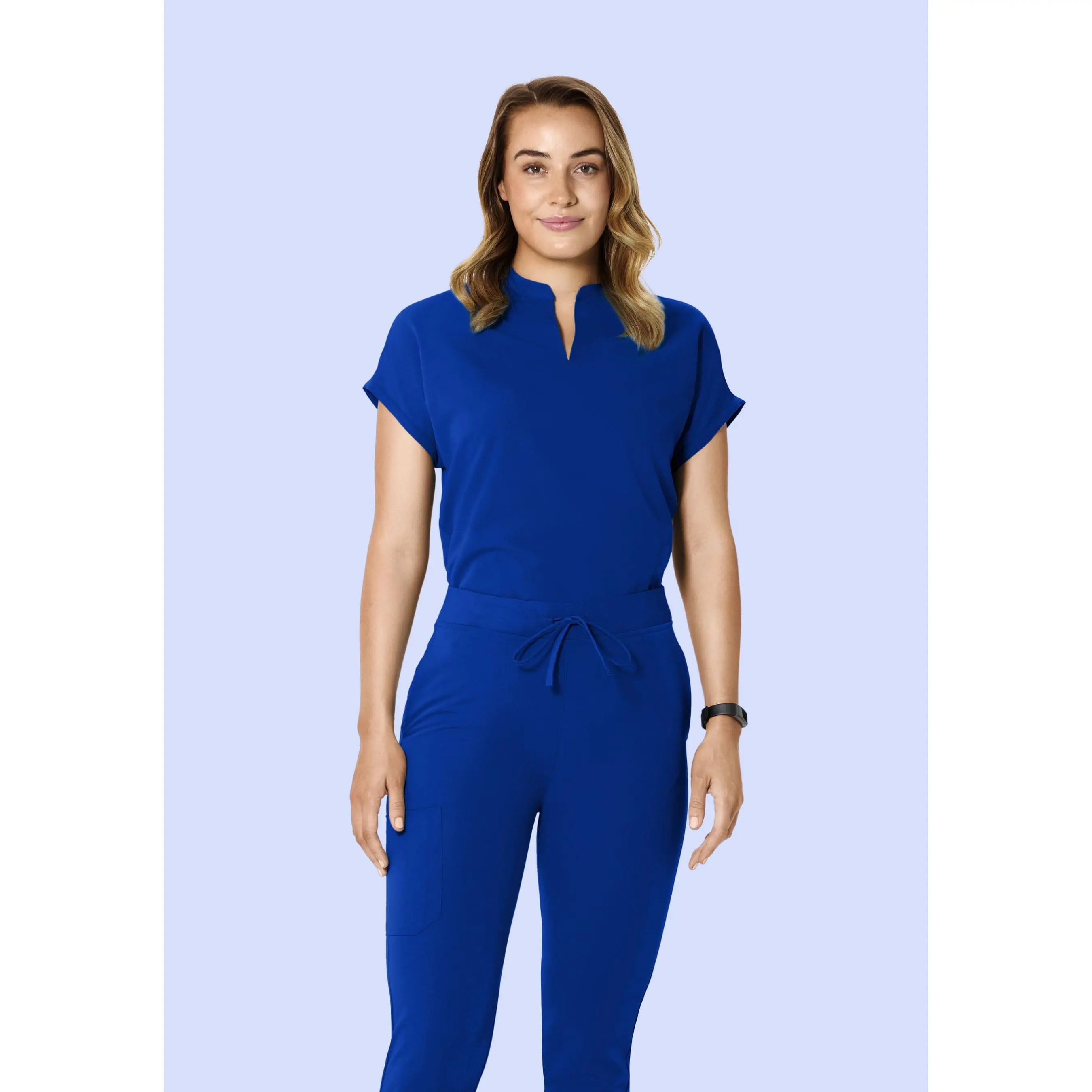 Mandala Scrubs Women's Mandarin Dolman Work Top, Galaxy Blue Mandala Scrubs Women's Mandarin Dolman Work Top, Galaxy Blue