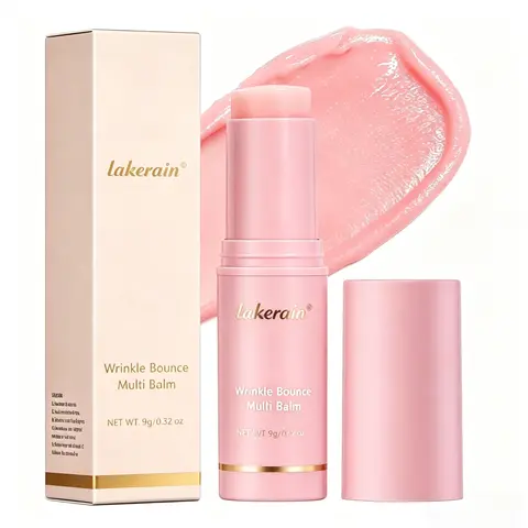 Pink Collagen Volume MultiBalm - 1-In-1 Korean Skincare Cosmetic Stick with Volufiline, PDRN, NAD - Smooth, Hydrating Moisturizer for Under-Eyes, Lips, Smile Lines - Anti-Aging, Firming, Fine Lines Care - Daily Use, Ideal Gift