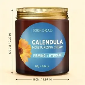 Calendula Moisturizing Cream, Natural Calendula Ingredients, Firming Hydrating, Unisex, 80g/2.82oz, Dry Skin, Seasonal Moisture, Daily Moisture Nourishing