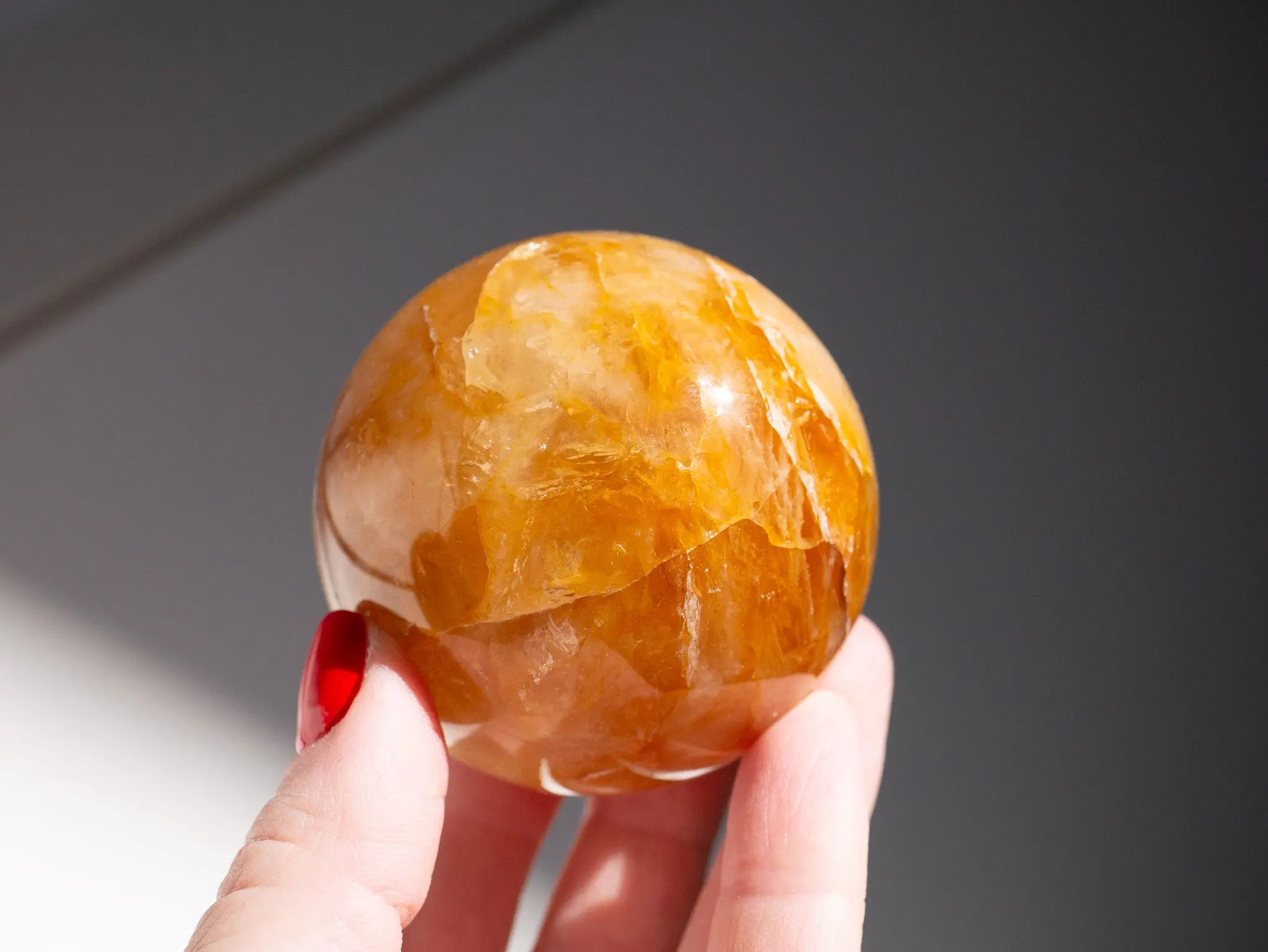 High Grade Golden Healer Quartz Crystal Sphere