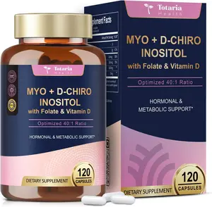 Totaria Inositol Supplement for Women with Vitamin D3, Folate, 40:1 Ratio Myo-Inositol 3000mg & D-Chiro Inositol 75mg Complex, (Vitamin B8) Inositol Capsules