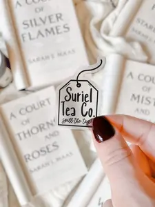 Suriel Tea Co Waterproof Vinyl Sticker | Officially Licensed ACOTAR merch | 2.5"x1.25"