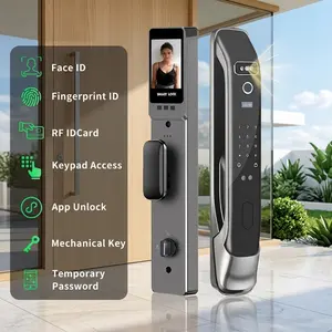 6068 Mortise Smart Face Recognition Lock, Heavy Duty Biometric Fingerprint Door Lock, Works with Wishome App High Security Locks Entry Locks