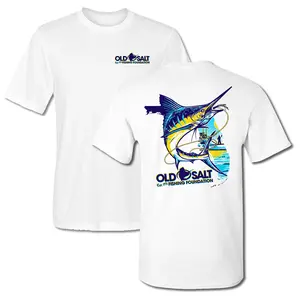Old Salt Fishing Foundation Florida Marlin T-Shirt, Marlin Graphic Tee, Soft Cotton Blend Shirt for Anglers, Fishing Apparel for Men & Women, Coastal Fishing Gift