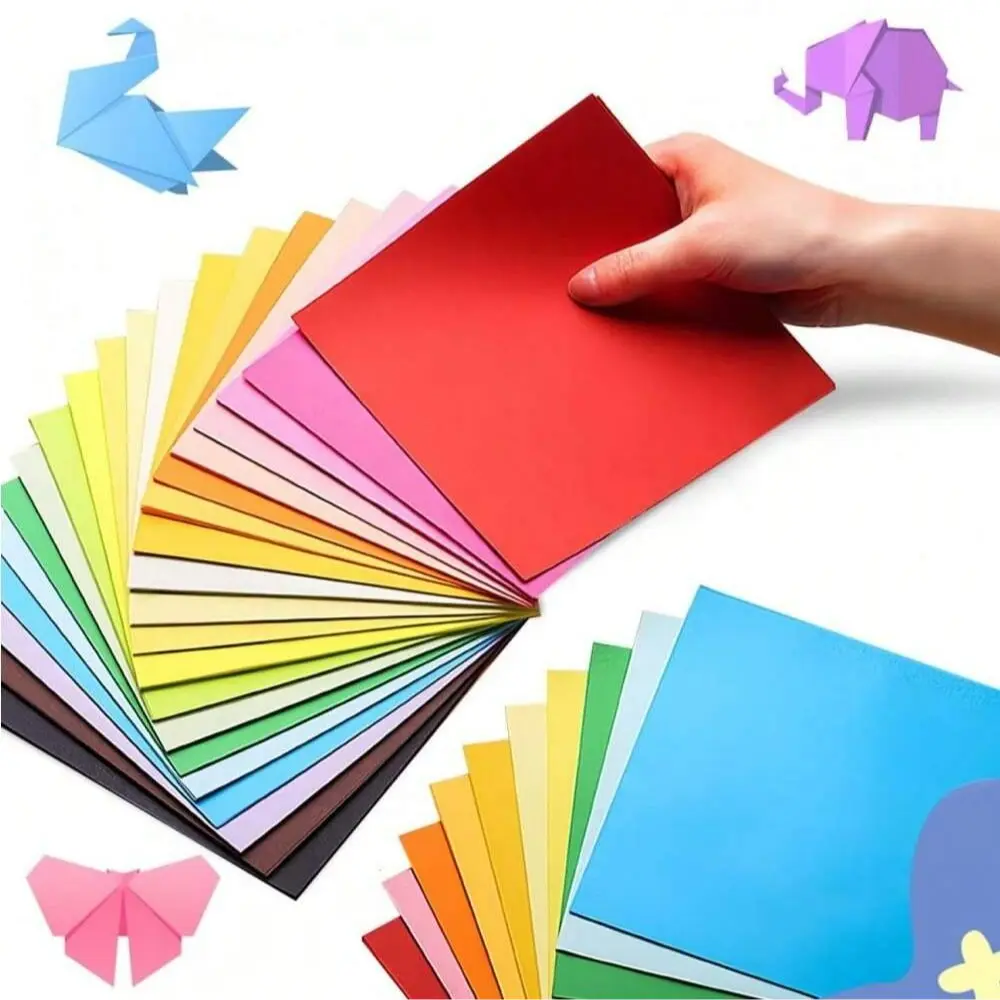 TOOUEE Origami Paper 20 Colors 200/100 Sheets 6" x 6" , Double Sided Color Origami Kit for Crafts & Art, Allow for Easy & Intricate Folding for Beginner Origami Flowers, Craft Supplies