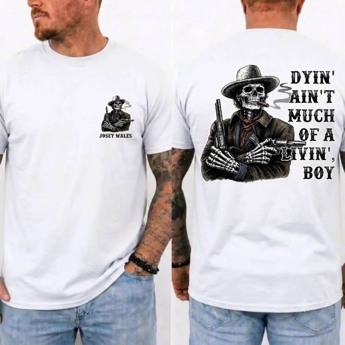The Outlaw Josey Wales T Shirt | Clint Eastwood Vintage Western Shirt | Cowboy Movie Graphic Tee | Classic Film Fan Gift, Unisex Short Sleeve Tee