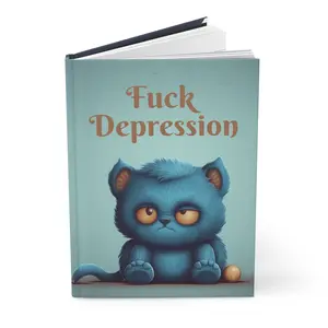 Empowerment Blue Cat Notebook: Overcome Depression, Daily Reflections, Mindfulness, and Positivity Journal, 6 Months of Self-Care and Growth