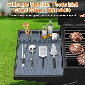 Multi-Use Grill Side Shelf Organizer Mat,All-in-One Grill Tool & Condiment Holder Mat,The Grill Mat That Organizes Your Whole Cookout