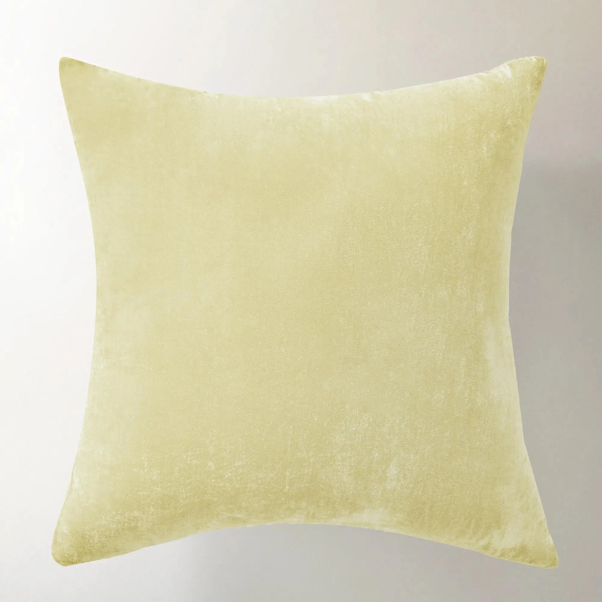 Z Gallerie Delia Silky Velvet Decorative Cushion Cover - 20in Standard Removable Cushion Cover Available in Citron Yellow, Eggshell Blue, Turtle Dove, Removable Cushions