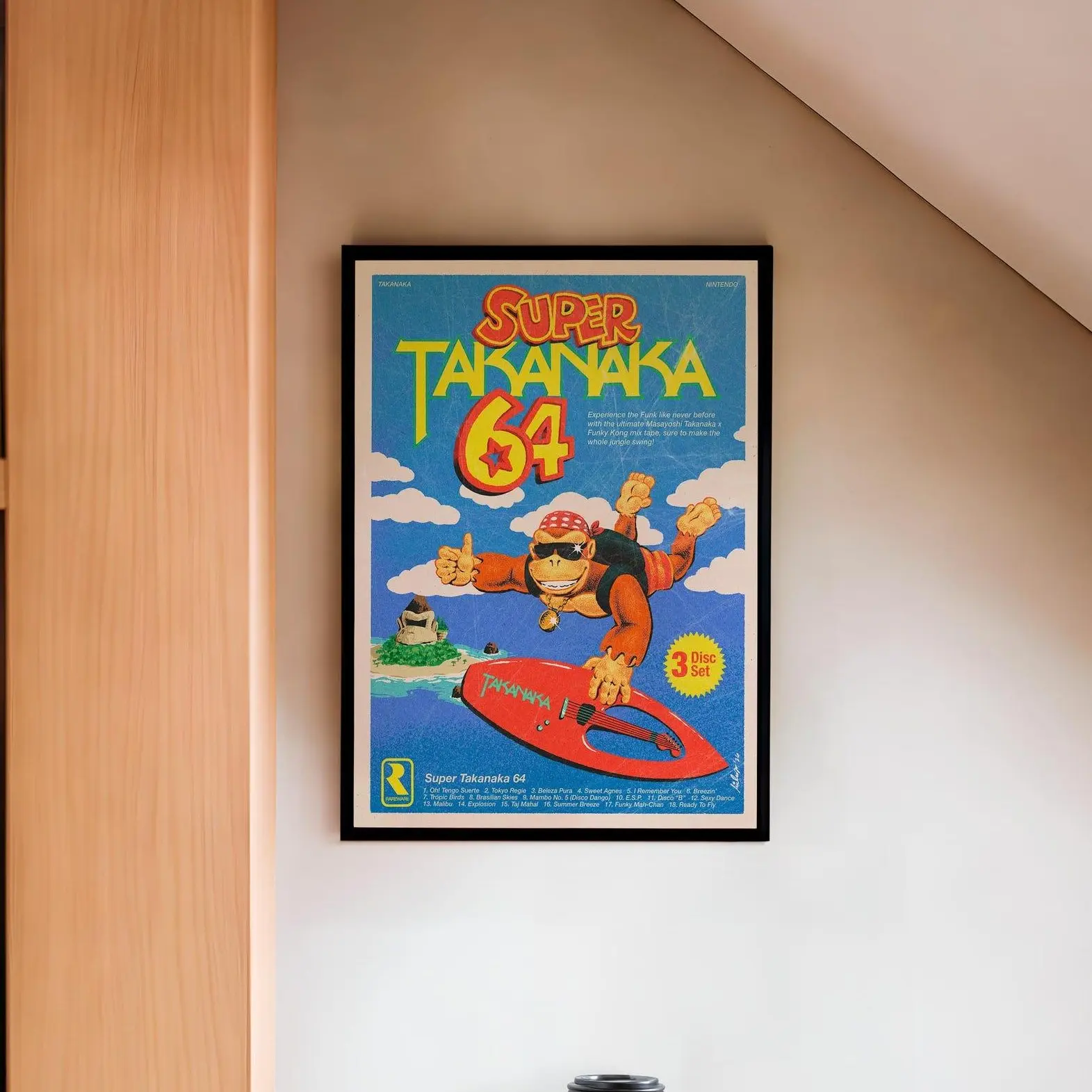 Masayoshi Takanaka 64 Funky Kong Retro Vintage Style Poster