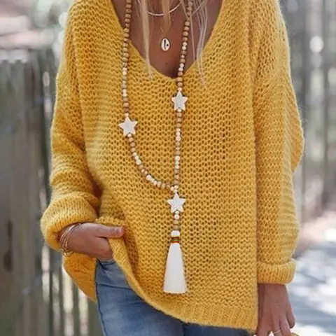 1 Piece Star & Beaded Decor Tassel Pendant Necklace for Women & Girls, Fashion Jewelry for Party, Daily Clothing Decor, Boho Style Jewelry, Trendy All-match & Exquisite Jewelry for Birthday Gift, Dangling Charms Necklace
