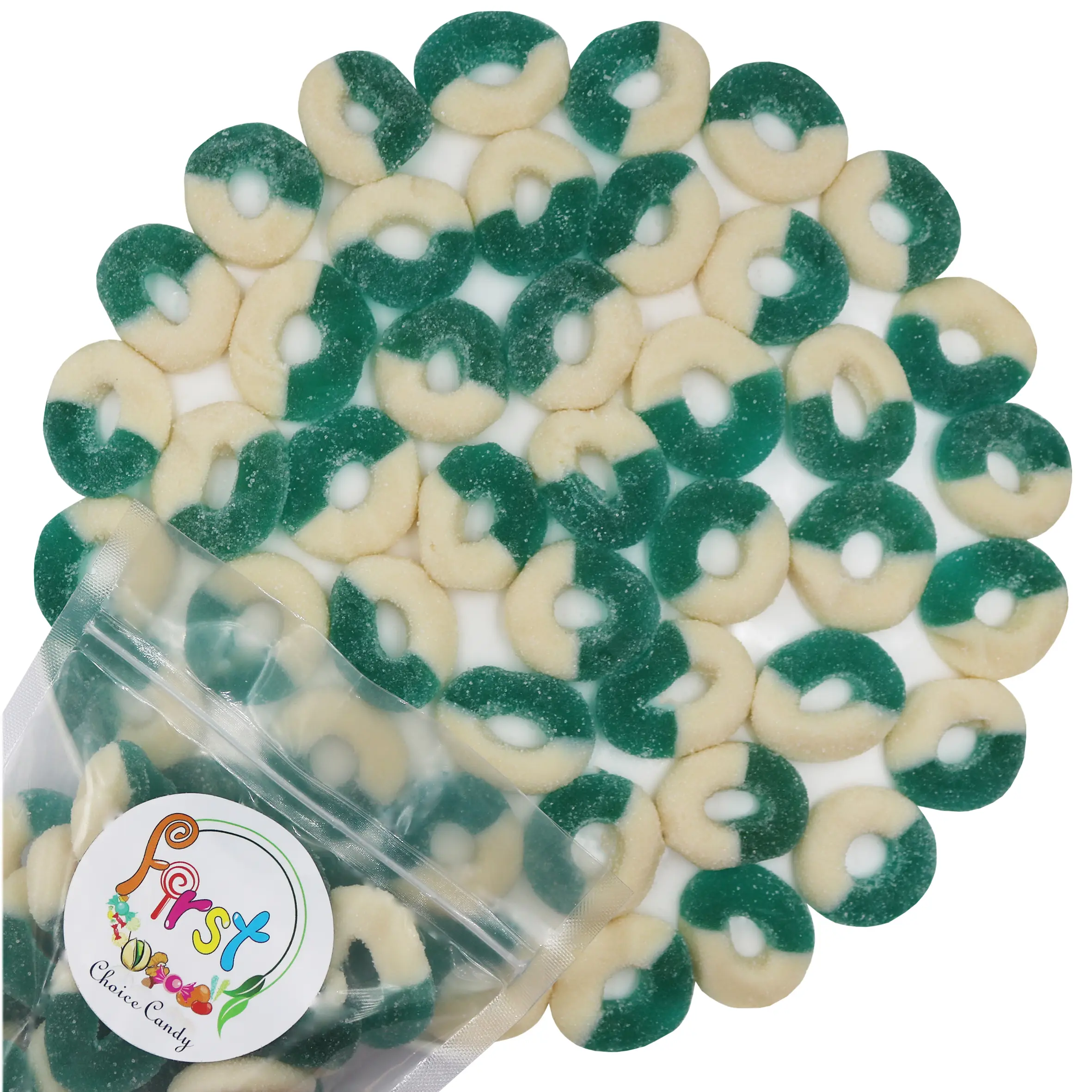 BLUE RASPBERRY GUMMY RINGS 2LB BAG